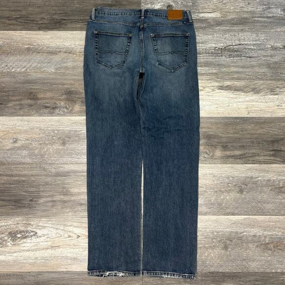Lucky Brand 410 Dark Wash Blue Mens 34x30 Athletic Fit Straight Stretch‎ Jeans - Picture 2 of 13
